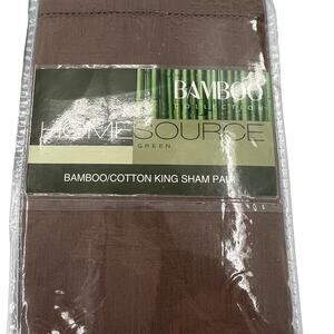 Home Source bamboo cotton floral king shams pillow cover